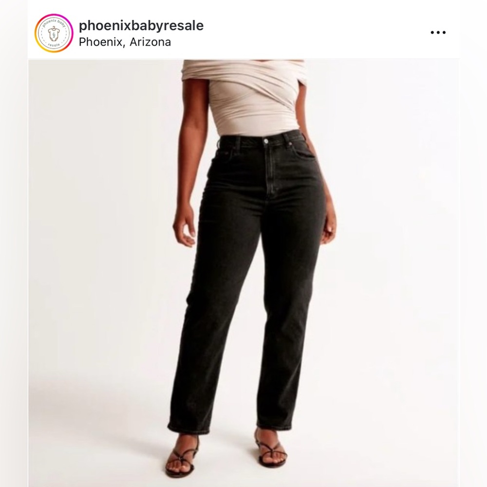 Abercrombie & Fitch Jeans The Ankle Straight Ultra High Rise - 25s‎ Curve Love